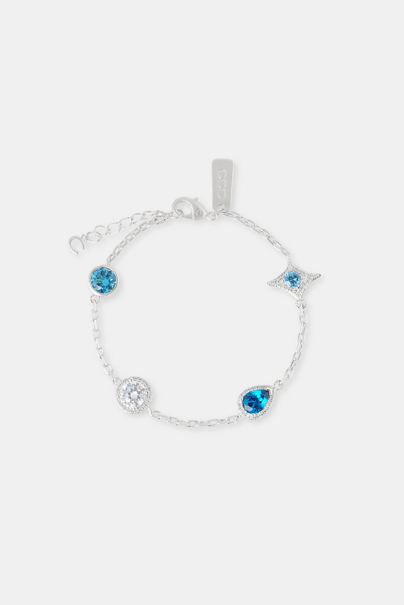 Rolo-Armband mit Edelsteinen und Sternmotiv – 10 mm